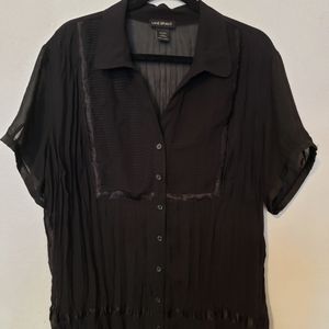 Black sheer blouse